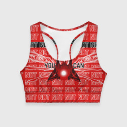 Женский спортивный топ 3D Evangelion Eva 01 You can not