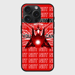 Чехол силиконовый для Apple iPhone 15 Pro матовый Evangelion Eva 01 You can not