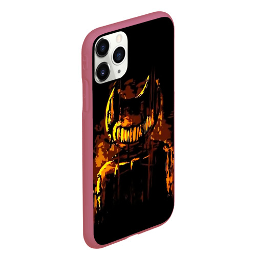 Чехол для iPhone 11 Pro Max матовый Bendy And The Ink Machine, цвет малиновый - фото 3