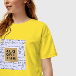 Женская футболка хлопок Oversize Algorithm.Алгоритм - фото 2