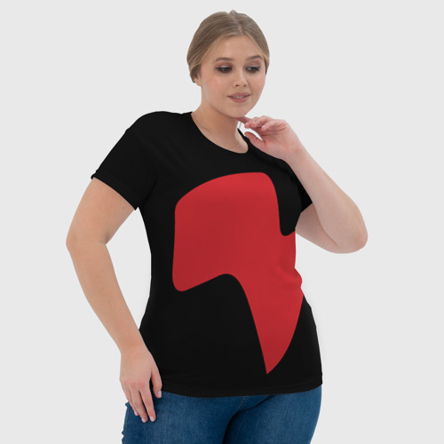 Женская футболка 3D drive lightning red, цвет 3D печать - фото 6
