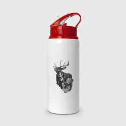 Бутылка для воды с трубочкой Hannibal deer