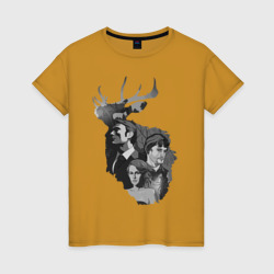 Hannibal deer – Женская футболка хлопок с принтом купить со скидкой в -20%