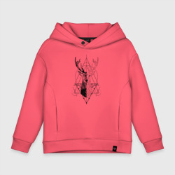 Детское худи Oversize хлопок Polygonal deer