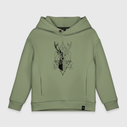 Детское худи Oversize хлопок Polygonal deer