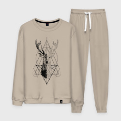 Мужской костюм хлопок Polygonal deer