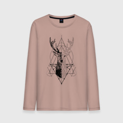 Мужской лонгслив хлопок Polygonal deer