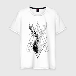 Мужская футболка хлопок Polygonal deer