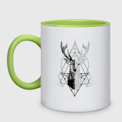 Кружка двухцветная Polygonal deer