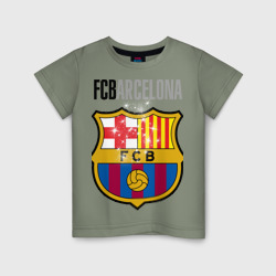 Barcelona FC - emblem – Детская футболка с блёстками с принтом купить