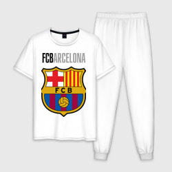 Barcelona FC - emblem – Мужская пижама хлопок с принтом купить со скидкой в -10%
