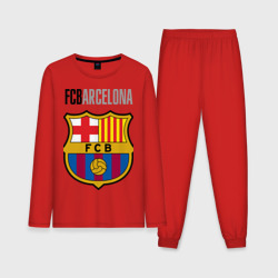 Мужская пижама с лонгсливом хлопок Barcelona FC