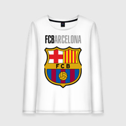 Barcelona FC - emblem – Женский лонгслив хлопок с принтом купить со скидкой в -20%