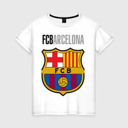 Barcelona FC - emblem – Женская футболка хлопок с принтом купить со скидкой в -20%