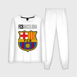 Barcelona FC - emblem – Женская пижама с лонгсливом хлопок с принтом купить