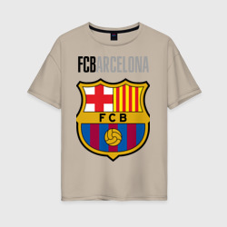 Женская футболка хлопок Oversize Barcelona FC