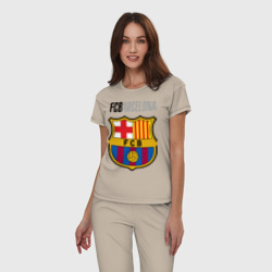 Женская пижама хлопок Barcelona FC - фото 2