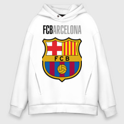 Barcelona FC - emblem – Мужское худи Oversize хлопок с принтом купить со скидкой в -21%