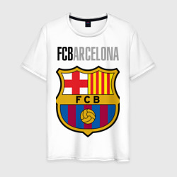 Barcelona FC - emblem – Мужская футболка хлопок с принтом купить со скидкой в -20%