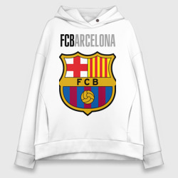 Barcelona FC - emblem – Женское худи Oversize хлопок с принтом купить со скидкой в -20%