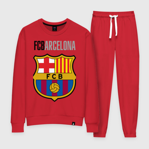 Женский костюм хлопок Barcelona FC, цвет красный
