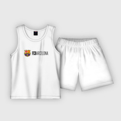 Barcelona FC - эмблема – Детская пижама с шортами хлопок с принтом купить со скидкой в -20%