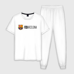 Barcelona FC - эмблема – Мужская пижама хлопок с принтом купить со скидкой в -10%