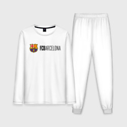 Barcelona FC - эмблема – Мужская пижама с лонгсливом хлопок с принтом купить