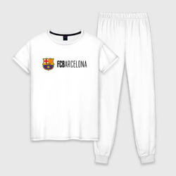 Barcelona FC - эмблема – Женская пижама хлопок с принтом купить со скидкой в -10%
