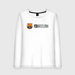 Barcelona FC - эмблема – Женский лонгслив хлопок с принтом купить со скидкой в -20%
