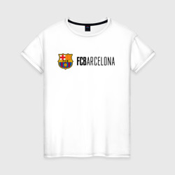 Barcelona FC - эмблема – Женская футболка хлопок с принтом купить со скидкой в -20%