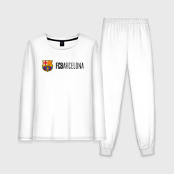 Barcelona FC - эмблема – Женская пижама с лонгсливом хлопок с принтом купить