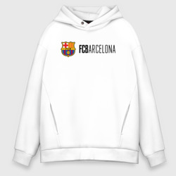 Barcelona FC - эмблема – Мужское худи Oversize хлопок с принтом купить со скидкой в -21%
