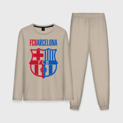 Мужская пижама с лонгсливом хлопок Barcelona FC