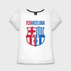 Женская футболка хлопок Slim Barcelona FC