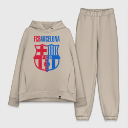 Женский костюм хлопок Oversize Barcelona FC