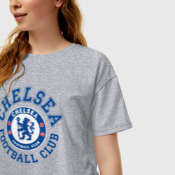 Женская футболка хлопок Oversize Chelsea FC - фото 2