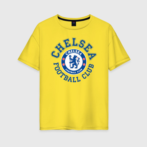 Женская футболка хлопок Oversize Chelsea FC, цвет желтый