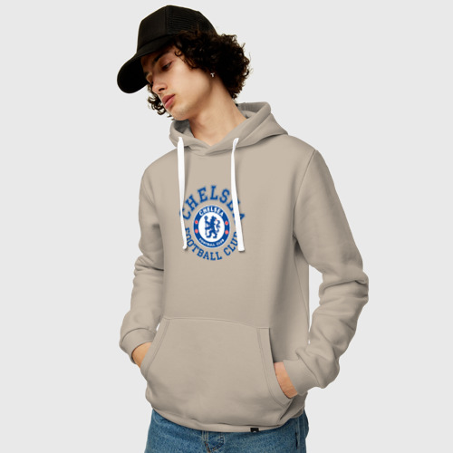 Мужская толстовка хлопок Chelsea FC, цвет миндальный - фото 3