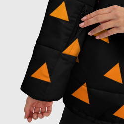 Куртка с принтом Зенитсу кимоно для женщины, вид на модели спереди №4. Цвет основы: черный