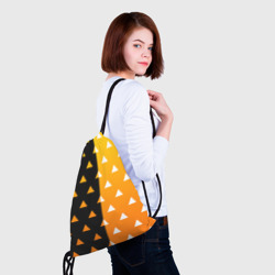 Рюкзак с принтом Зенитсу кимоно для любого человека, вид спереди №4. Цвет основы: белый