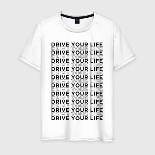 Мужская футболка хлопок drive your live black