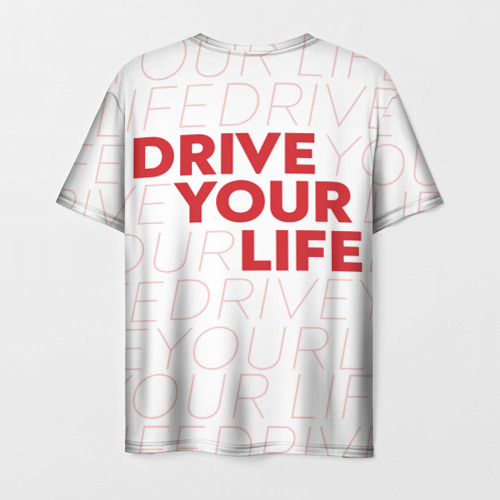 Мужская футболка 3D drive your live red, цвет 3D печать - фото 2