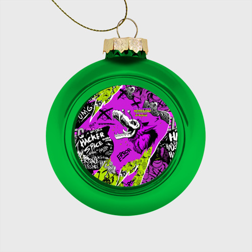 Стеклянный ёлочный шар Watch Dogs: Legion, цвет зеленый