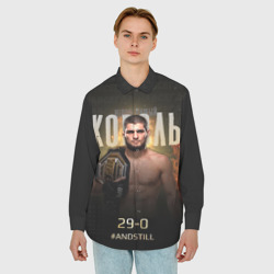 Мужская рубашка oversize 3D Хабиб Нурмагомедов - Король v2 - фото 2