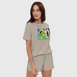Женская пижама с шортиками хлопок Дио идет на забив - фото 2