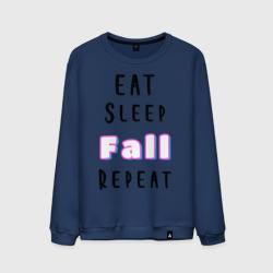 Мужской свитшот хлопок Eat sleep fall guys repeat 