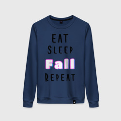 Женский свитшот хлопок Eat sleep fall guys repeat 