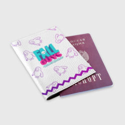 Обложка для паспорта матовая кожа Fall Guys узор - фото 2