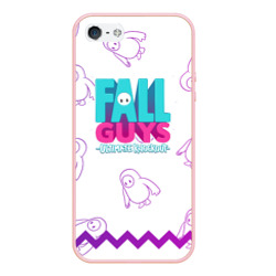 Чехол для iPhone 5/5S матовый Fall Guys узор